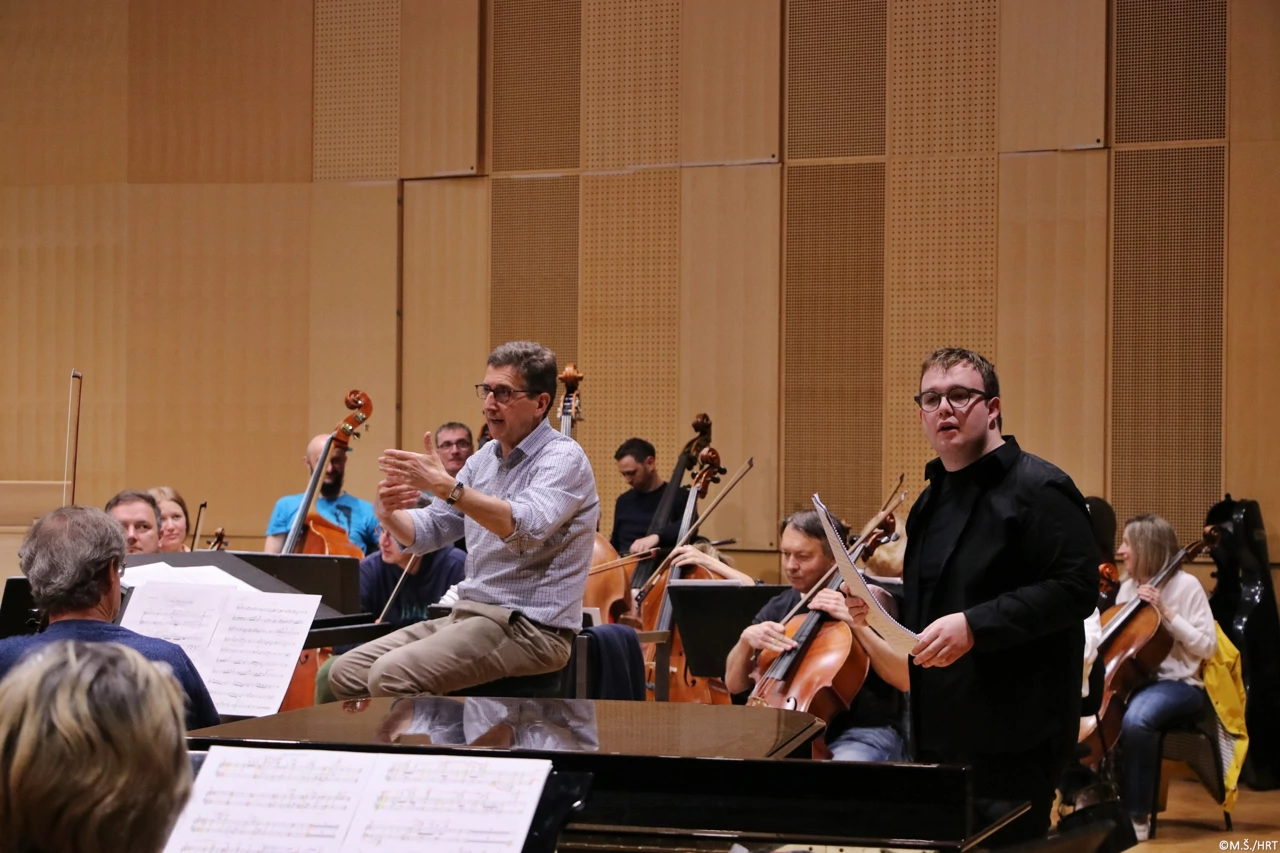 Pascal Rophé, Lovro Žagar, Simfonijski orkestar HRT-a, Foto: Marija Štilinović/HRT