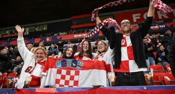 Hrvatski navijači na Fortuna Areni 