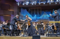 Sergej Evseev, Viktoria Mullova, Pascal Rophé, Simfonijski orkestar HRT-a, Foto: Jasenko Rasol/HRT