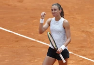 Petra Martić slavi pobjedu nad Amerikankom Pegulom, Foto: Guglielmo Mangiapane/REUTERS