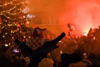 Zagreb: Veliko slavlje navijača na trgu nakon osvojene bronce na Svjetskom prvenstvu u Kataru , Foto: Zoe Sarlija/Pixsell