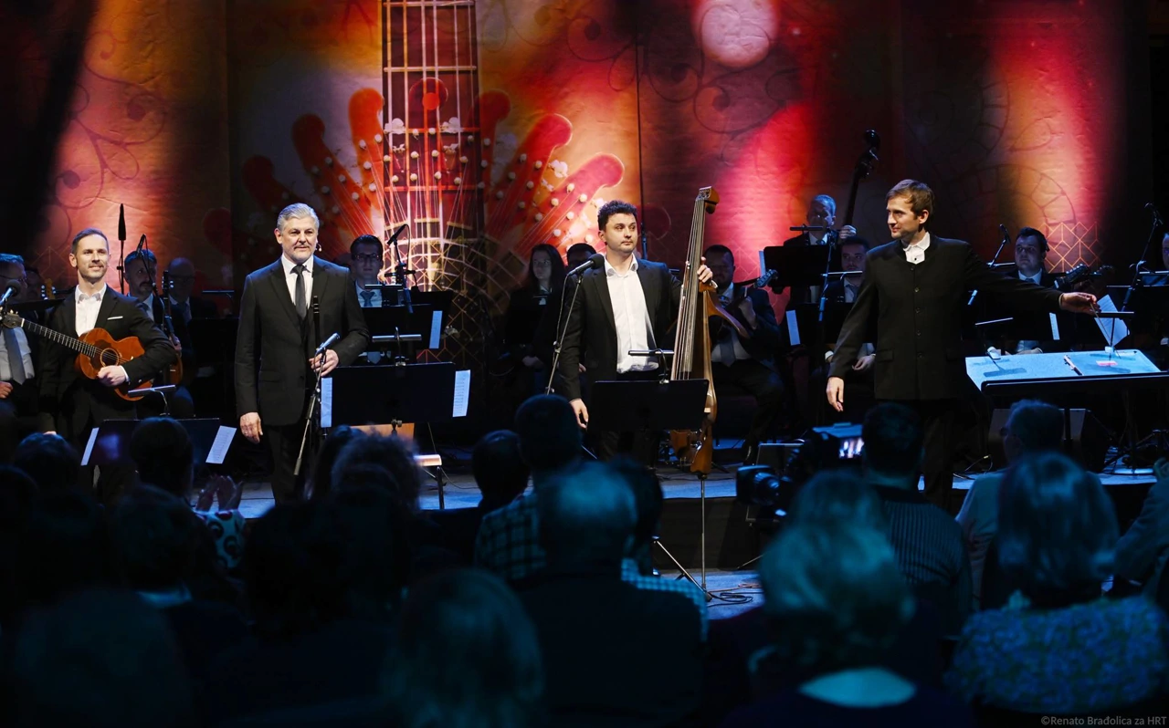 Filip Novosel, Theodosii Spassov, Tihomir Hojsak, Matija Fortuna, Tamburaški orkestar HRT-a, Foto: Renato Branđolica/HRT