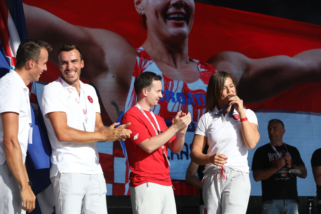 Patrik i Anto Lončarić, Miran Maričić, Sandra Elkasević, Foto: Ranko Suvar /CROPIX