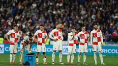 Hrvatski nogometaši tijekom jedanaesteraca na Stade de Franceu
