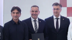 Zlatko Dalić, Marijan Kustić i Andrej Plenković