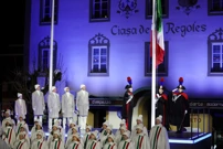 Podizanje talijanske zastave tijekom otvorenja ZOI u Cortini d'Ampezzo, Foto: Issei Kato/REUTERS