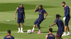 Mbappe na treningu sa suigračima iz PSG-a, 20.7.2023.