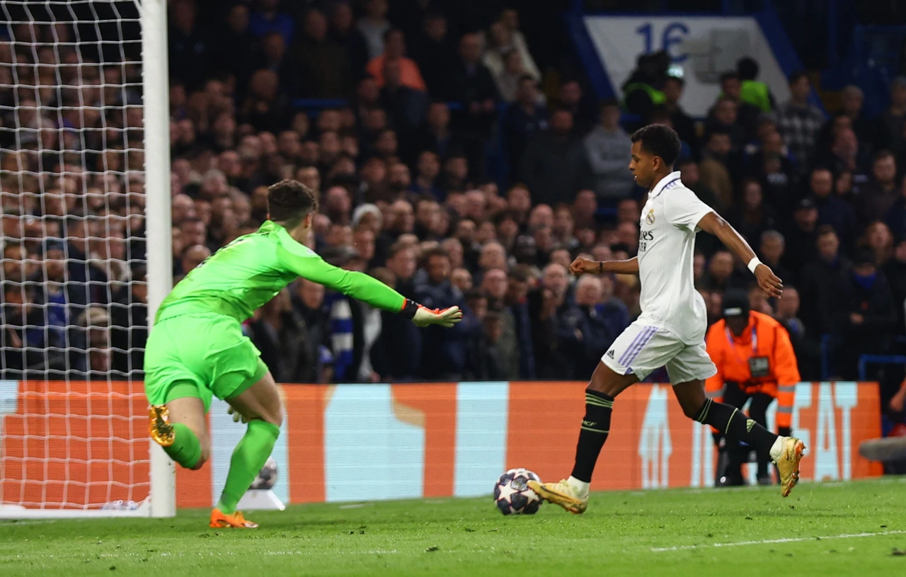 Rodrygo zabija drugi gol na Stamford Bridgeu, Foto: Matthew Childs/Action Images via Reuters