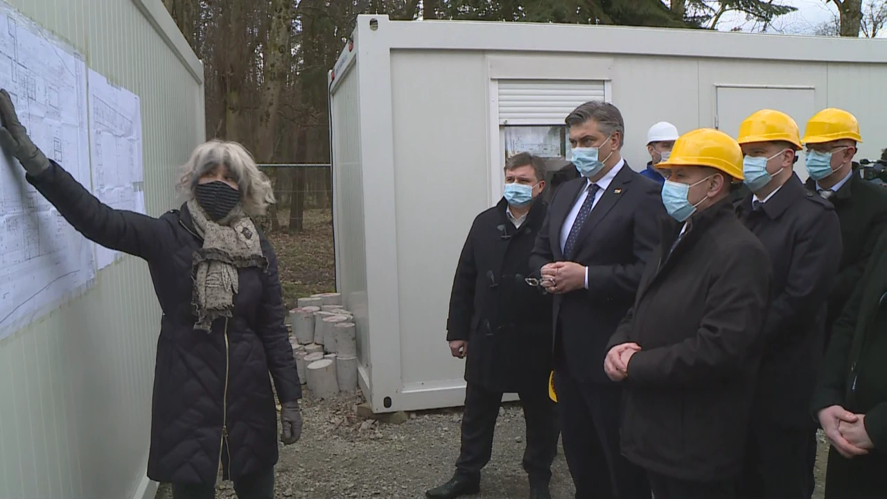 Premijer Plenković u posjetu gradilištu Veteranskog centra, Foto: HTV/HRT