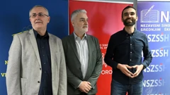 Konferencija za novinare predstavnika triju sindikata