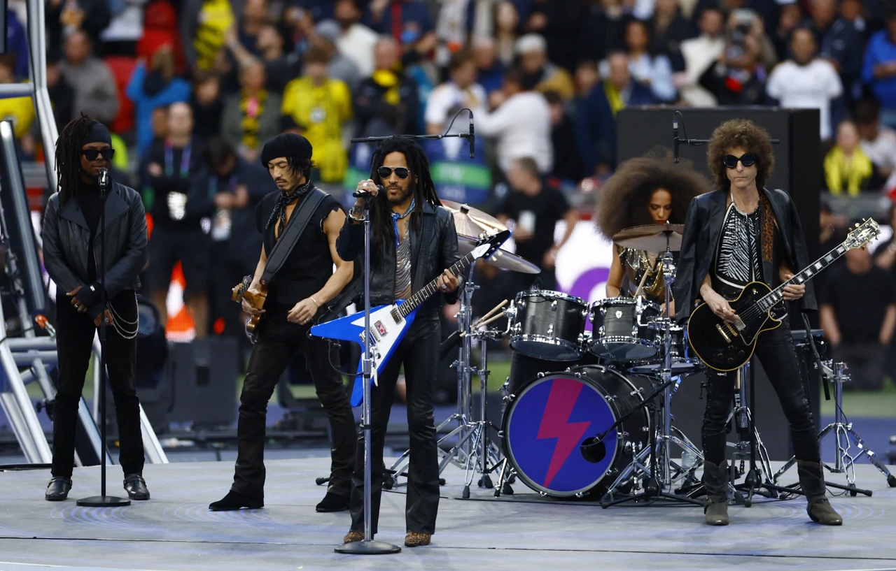 Lenny Kravitz na Wembleyju uoči finala Lige prvaka 