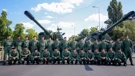 Soldiers ahead of the armed forces parade in Zagreb 