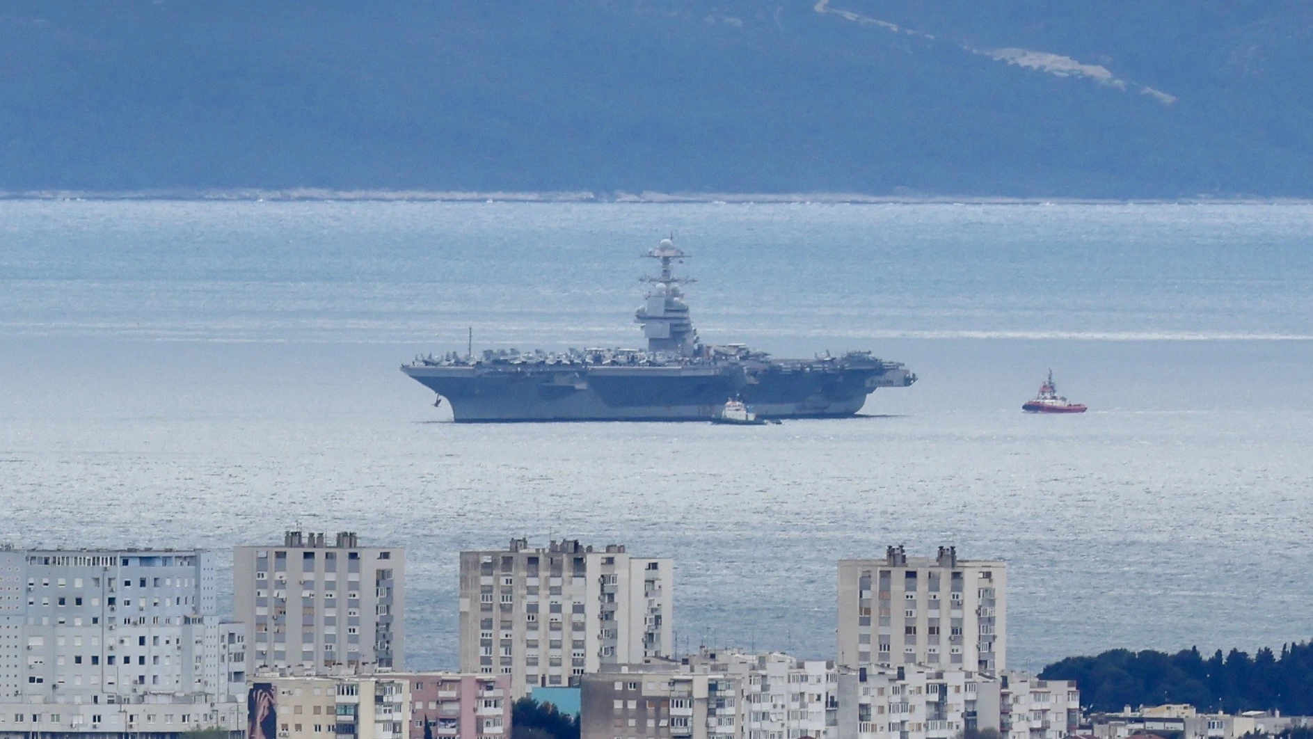 Američki nosač zrakoplova USS Gerald R. Ford uplovio u Split