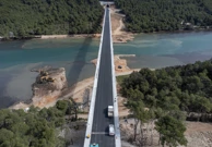 Pogled iz zraka na most Ston uoči svečanog otvorenja, Foto: Grgo Jelavic/PIXSELL 