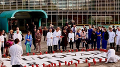 Djelatnici KB Dubrava zapalili lampione za žrtve Vukovara i Škabrnje, Foto: KB Dubrava /HRT