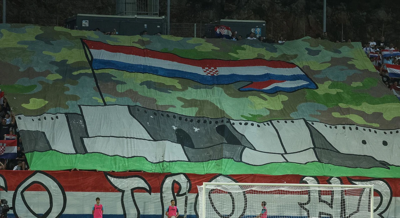 Koreografija Armade na utakmici Rijeke i Shelbournea, Foto: Nel Pavletic/PIXSELL