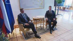 Dvojica predsjednika pozirala su medijima, Foto: HTV/HRT