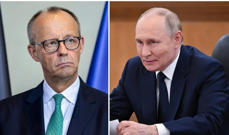 Friedrich Merz i Vladimir Putin