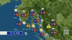 Vremenska prognoza, Foto: HTV/HRT