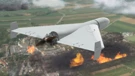 Dron u letu iznad napadnutog područja
