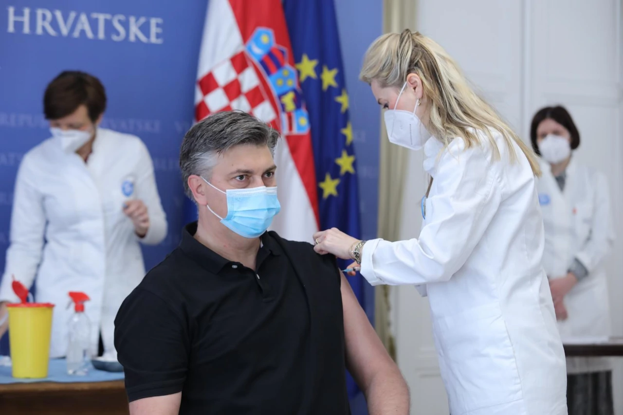 Zagreb: Plenković, Jandroković i Beroš cijepili se AstraZenecom, Foto: Jurica Galoić/PIXSELL