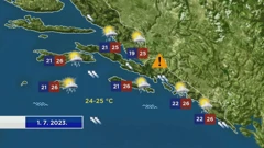 Vremenska prognoza , Foto: HTV/HRT