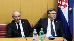 Tomo Medved i Andrej Plenković u Saboru