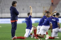 Zagrijavanje igrača uoči Hrvatska - Slovenija, Foto: Milan Sabic/PIXSELL