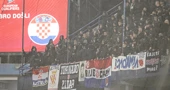Hrvatski navijači na stadionu u Podgorici