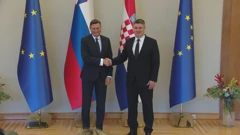 Dvojica predsjednika pozirala su medijima, Foto: HTV/HRT