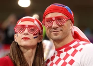 Navijači na stadionu uoči početka utakmice između Hrvatske i Belgije, Foto: Goran Stanzl /Pixsell