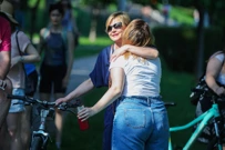 Sandra Benčić na Pride Rideu, Foto: Sanjin Strukić/PIXSELL