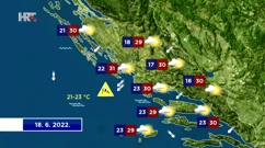 Vremenska prognoza, Foto: HTV/HRT