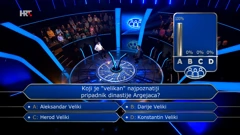 Josip Batur  iskoristio džoker "pitaj publiku" , Foto: Tko želi biti milijunaš?/HRT