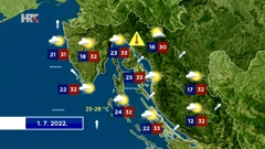 Vremenska prognoza, Foto: HTV/HRT