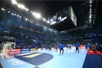 Zagrijavanje Francuza uoči Hrvatske, Foto: Sanjin Strukic/PIXSELL