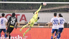 Hajduk - Vukovar 1991, pogodak Jakova Puljića , Foto: Ante Cizmic /CROPIX