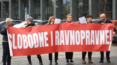 Forum žena SDP-a ispred Palače pravde
