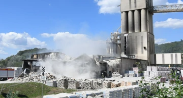 Fire at the Baumit factory in Sirač