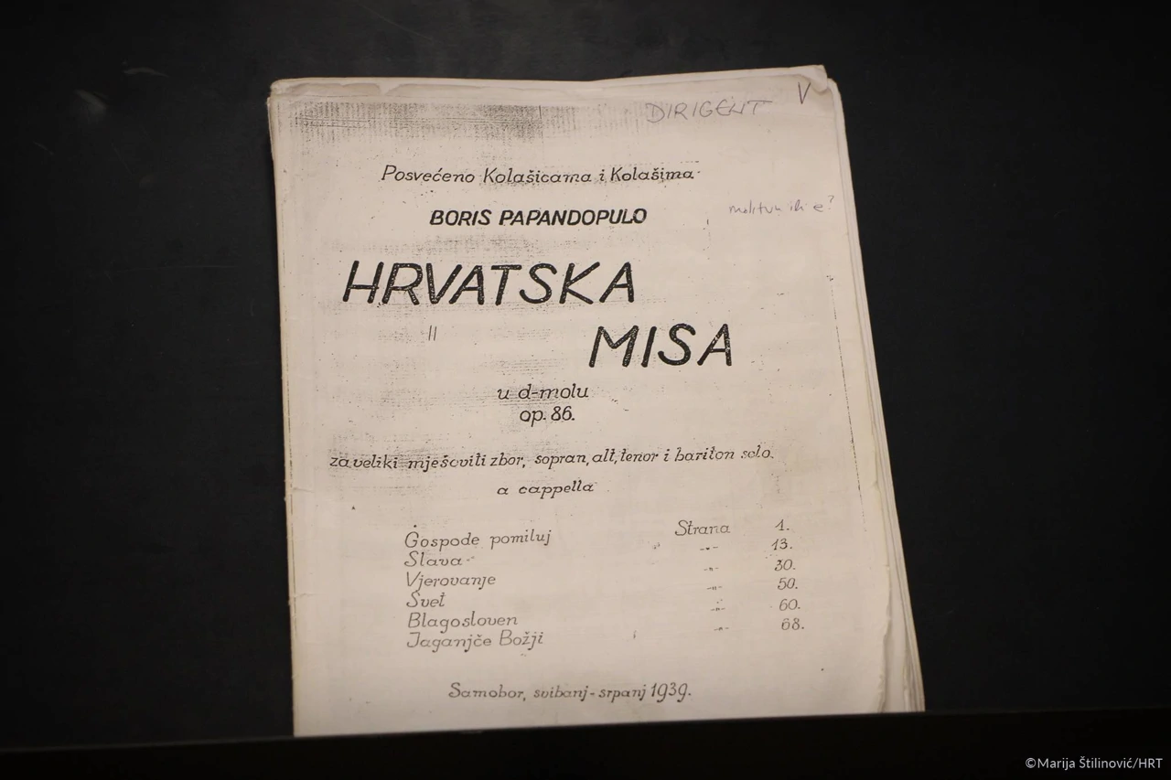 Partitura 'Hrvatske mise' Borisa Papandopula 