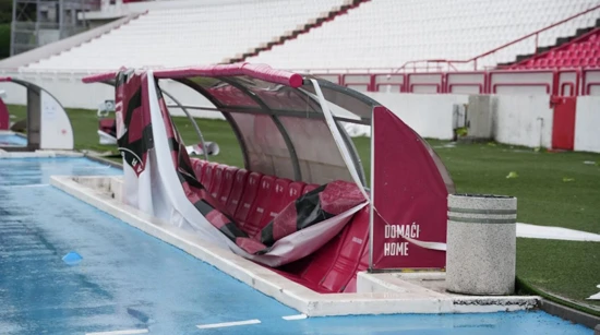 Posljedice nevremena na stadionu Zrinjskog