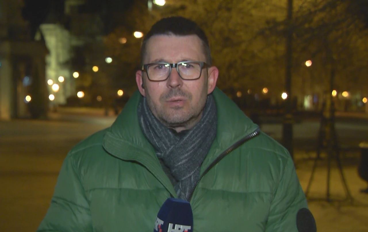 Igor Rotim, novinar HRT-a na slovačko-ukrajinskoj granici 