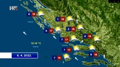 Vremenska prognoza, Foto: HTV/HRT