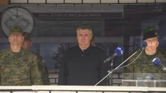 Predsjednik Milanović na svečanosti u vojarni u Delnicama 