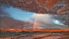 Rainbow after storm