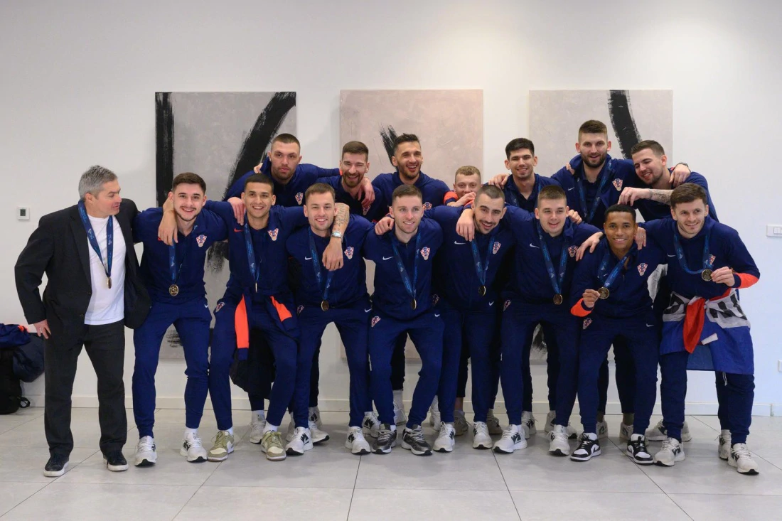 Doček hrvatske futsalske reprezentacije nakon bronce na EP-u, Foto: Davor Puklavec/PIXSELL