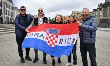 Hrvatski navijači u Varšavi, Foto: Damir Krajač/CROPIX