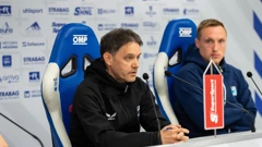 Trener Osijeka Borimir Perković i Vedran Jugović
