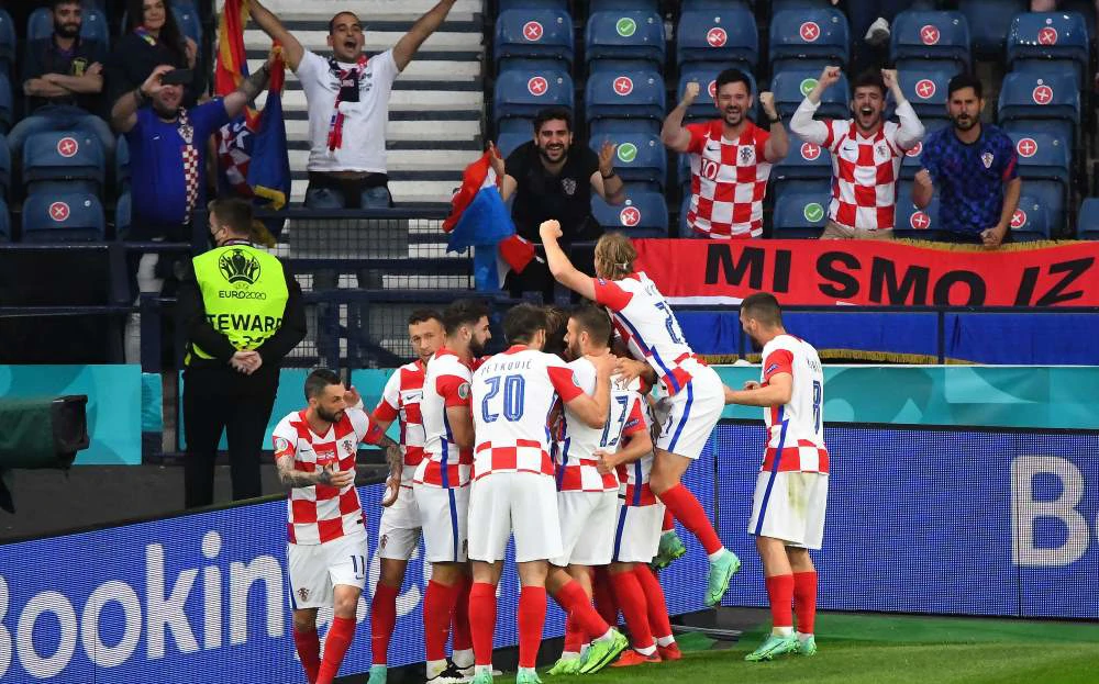 Luka Modrić slavi gol za 2:1, Foto: Andy Buchanan/  Pool via REUTERS
