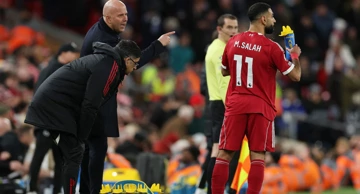 Arne Slot i Mohamed Salah 